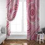 NAIDOC Week 2025 Indigenous Window Curtain Breast Cancer Pink Ribbon