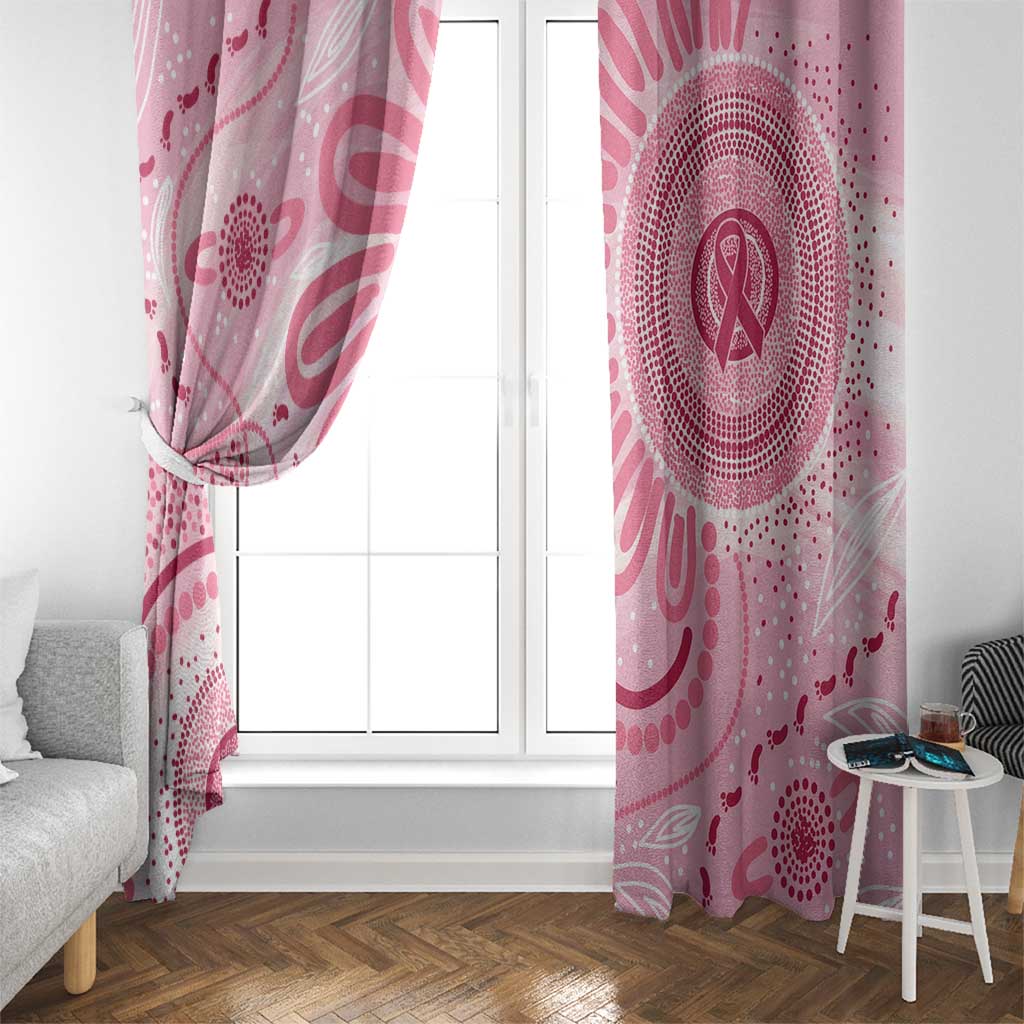 NAIDOC Week 2025 Indigenous Window Curtain Breast Cancer Pink Ribbon