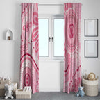 NAIDOC Week 2025 Indigenous Window Curtain Breast Cancer Pink Ribbon