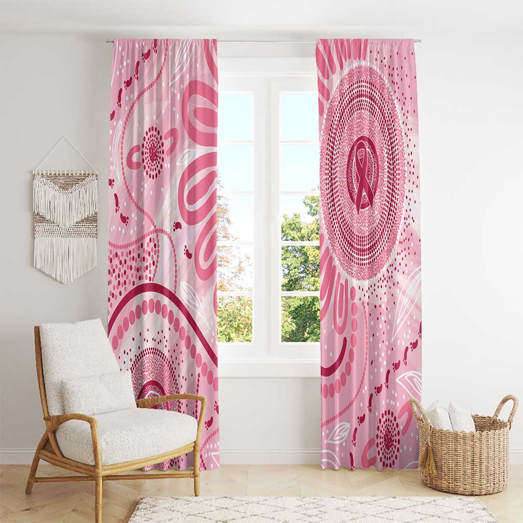 NAIDOC Week 2025 Indigenous Window Curtain Breast Cancer Pink Ribbon