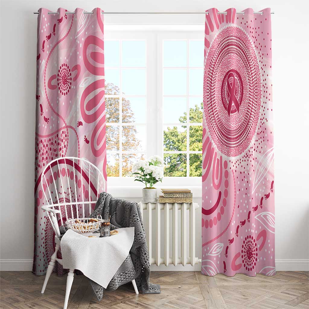 NAIDOC Week 2025 Indigenous Window Curtain Breast Cancer Pink Ribbon