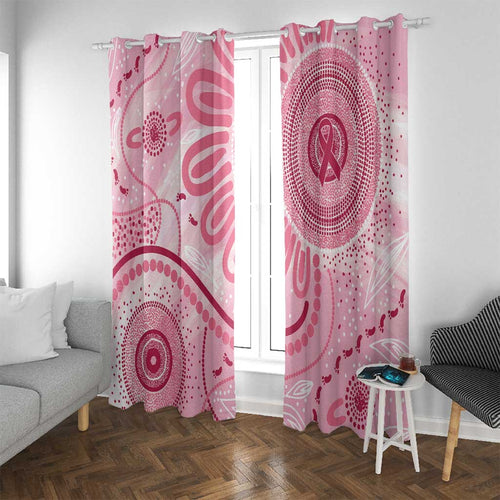 NAIDOC Week 2025 Indigenous Window Curtain Breast Cancer Pink Ribbon