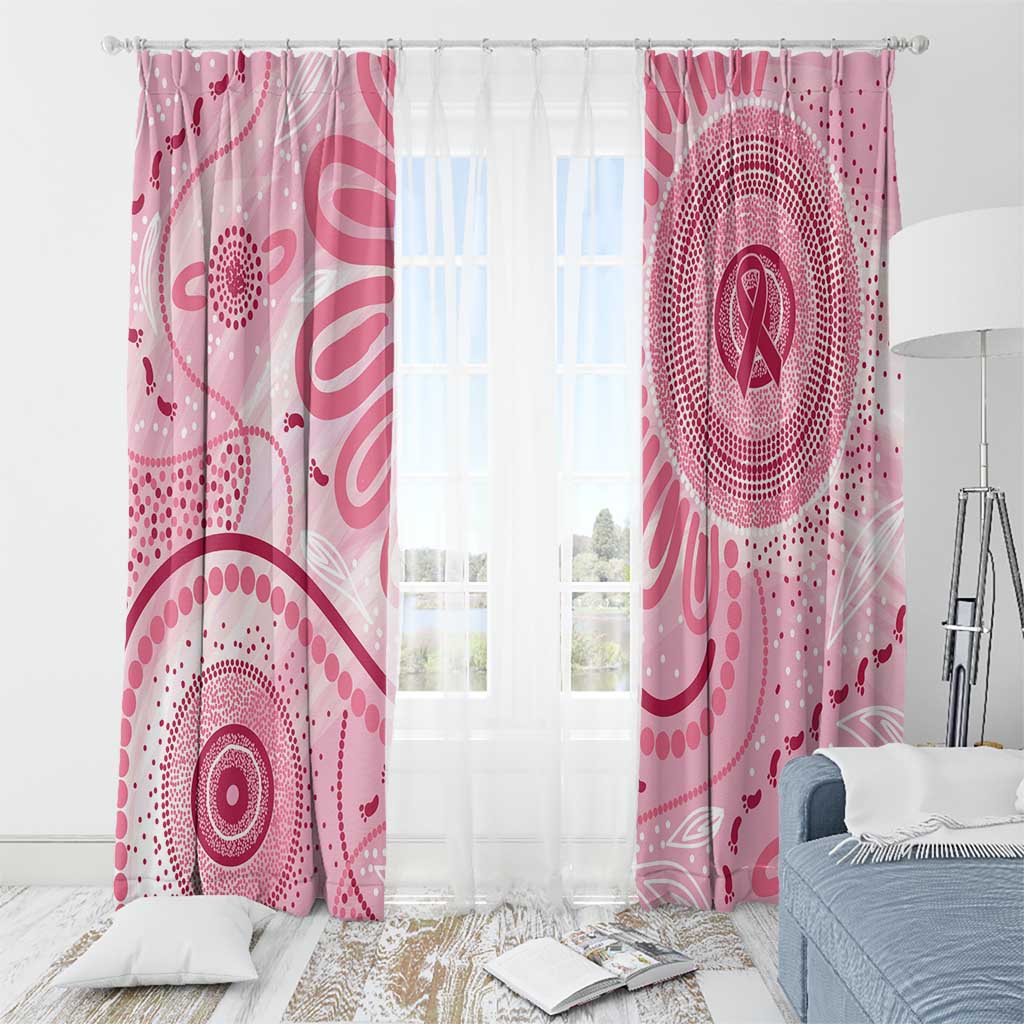 NAIDOC Week 2025 Indigenous Window Curtain Breast Cancer Pink Ribbon