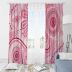 NAIDOC Week 2025 Indigenous Window Curtain Breast Cancer Pink Ribbon