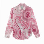 NAIDOC Week 2025 Indigenous Women Casual Shirt Breast Cancer Pink Ribbon
