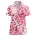 NAIDOC Week 2025 Indigenous Women Polo Shirt Breast Cancer Pink Ribbon