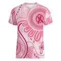 NAIDOC Week 2025 Indigenous Women V-Neck T-Shirt Breast Cancer Pink Ribbon