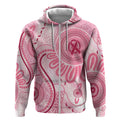 NAIDOC Week 2025 Indigenous Zip Hoodie Breast Cancer Pink Ribbon