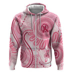 NAIDOC Week 2025 Indigenous Zip Hoodie Breast Cancer Pink Ribbon