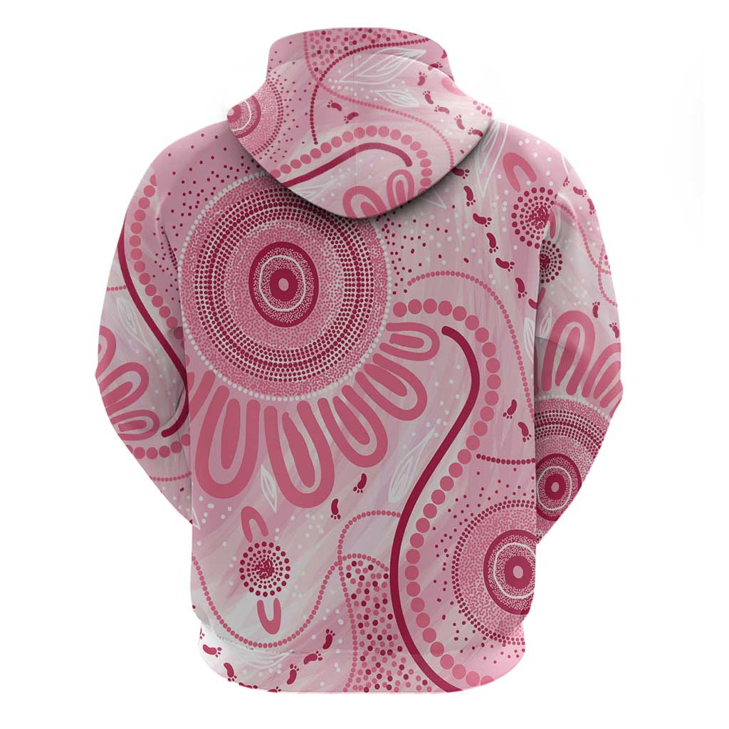NAIDOC Week 2025 Indigenous Zip Hoodie Breast Cancer Pink Ribbon
