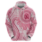 NAIDOC Week 2025 Indigenous Zip Hoodie Breast Cancer Pink Ribbon