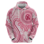 NAIDOC Week 2025 Indigenous Zip Hoodie Breast Cancer Pink Ribbon