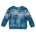 Aotearoa Maori Koru Curves Kid Ugly Christmas Sweater Silver Ferns - Navy Blue