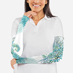 Aotearoa Maori Koru Curves Arm Sleeves Mossy Paua Shell