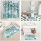 Aotearoa Maori Koru Curves Bathroom Set Mossy Paua Shell