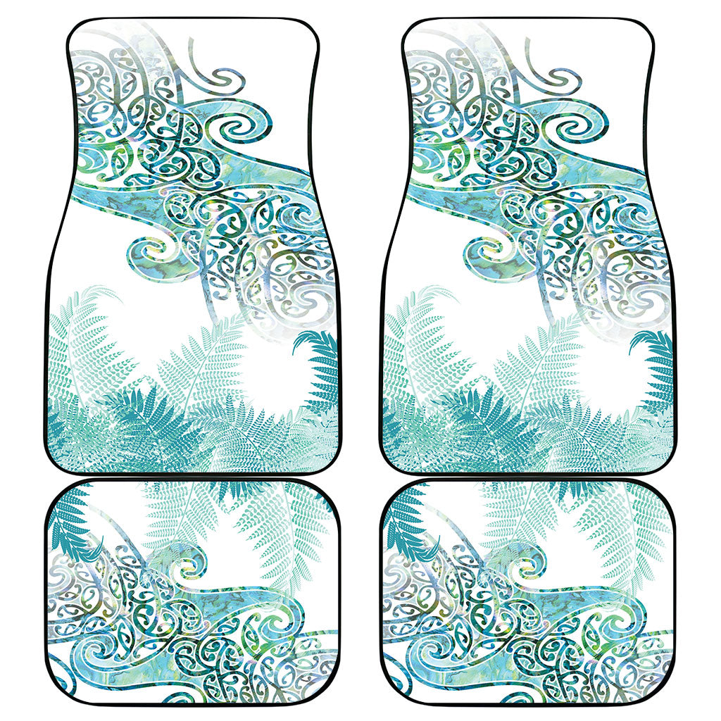 Aotearoa Maori Koru Curves Car Mats Mossy Paua Shell