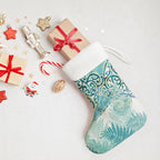 Aotearoa Maori Koru Curves Christmas Stocking Mossy Paua Shell