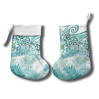 Aotearoa Maori Koru Curves Christmas Stocking Mossy Paua Shell