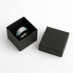 Aotearoa Maori Koru Curves Classic Ring Mossy Paua Shell