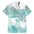 Aotearoa Maori Koru Curves Hawaiian Shirt Mossy Paua Shell