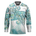Aotearoa Maori Koru Curves Hockey Jersey Mossy Paua Shell