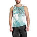 Aotearoa Maori Koru Curves Men Tank Top Mossy Paua Shell