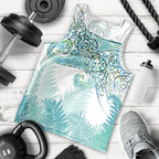 Aotearoa Maori Koru Curves Men Tank Top Mossy Paua Shell