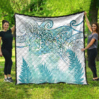 Aotearoa Maori Koru Curves Quilt Mossy Paua Shell