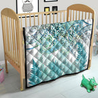 Aotearoa Maori Koru Curves Quilt Mossy Paua Shell