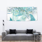 Aotearoa Maori Koru Curves Tapestry Mossy Paua Shell