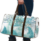 Aotearoa Maori Koru Curves Travel Bag Mossy Paua Shell