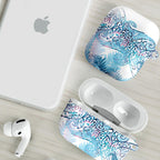 Aotearoa Maori Koru Curves AirPods Case Aqua Paua Shell