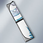 Aotearoa Maori Koru Curves Auto Sun Shade Aqua Paua Shell