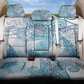 Aotearoa Maori Koru Curves Back Car Seat Cover Aqua Paua Shell