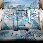 Aotearoa Maori Koru Curves Back Car Seat Cover Aqua Paua Shell