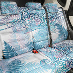 Aotearoa Maori Koru Curves Back Car Seat Cover Aqua Paua Shell