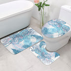 Aotearoa Maori Koru Curves Bathroom Set Aqua Paua Shell