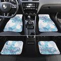 Aotearoa Maori Koru Curves Car Mats Aqua Paua Shell