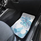 Aotearoa Maori Koru Curves Car Mats Aqua Paua Shell