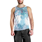 Aotearoa Maori Koru Curves Men Tank Top Aqua Paua Shell