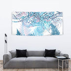 Aotearoa Maori Koru Curves Tapestry Aqua Paua Shell
