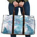 Aotearoa Maori Koru Curves Travel Bag Aqua Paua Shell