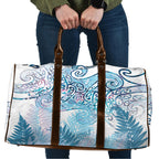 Aotearoa Maori Koru Curves Travel Bag Aqua Paua Shell