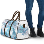 Aotearoa Maori Koru Curves Travel Bag Aqua Paua Shell