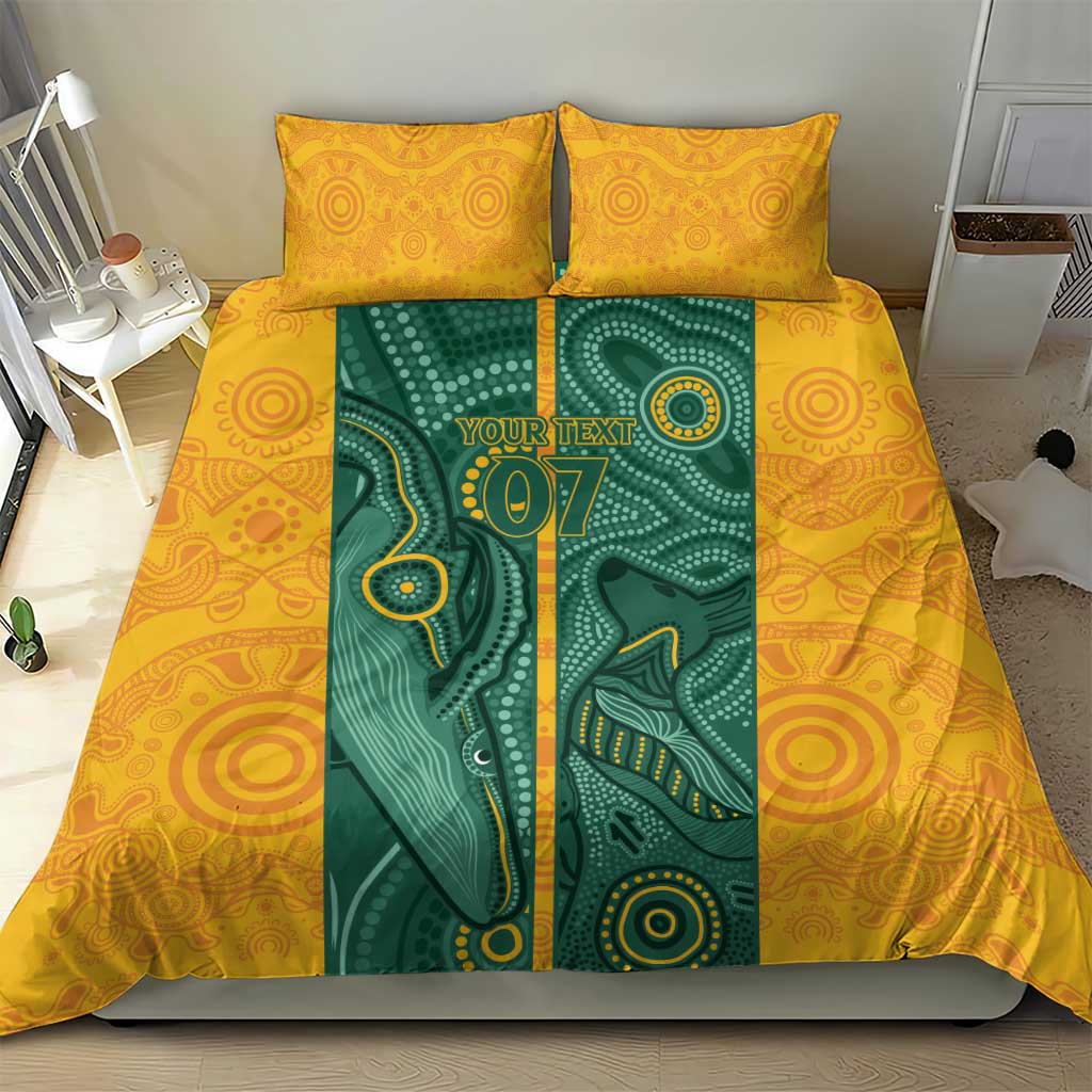 Australia 2024 Custom Bedding Set Aboriginal GO Team Aussie