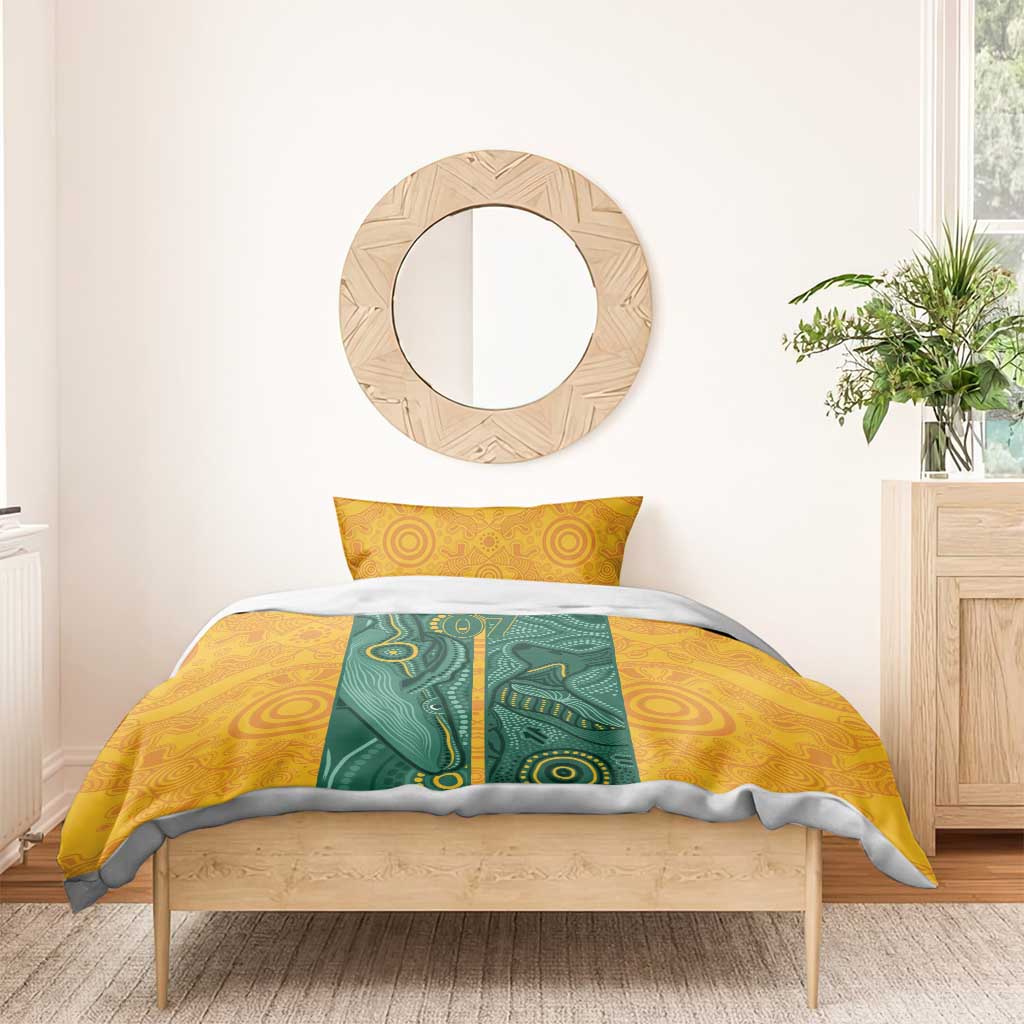 Australia 2024 Custom Bedding Set Aboriginal GO Team Aussie