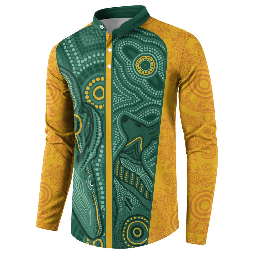 Australia 2024 Custom Button Sweatshirt Aboriginal GO Team Aussie