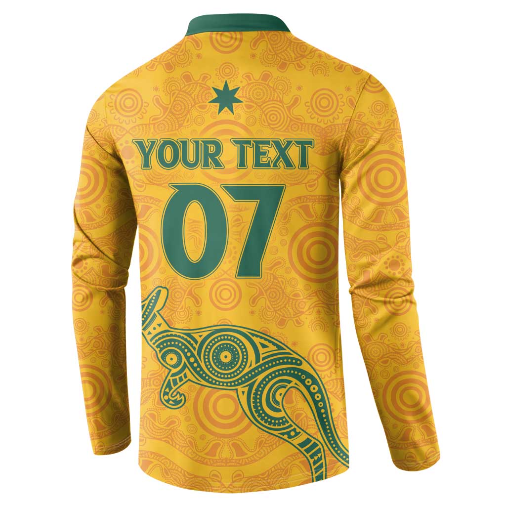 Australia 2024 Custom Button Sweatshirt Aboriginal GO Team Aussie