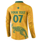 Australia 2024 Custom Button Sweatshirt Aboriginal GO Team Aussie