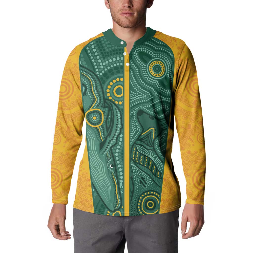 Australia 2024 Custom Button Sweatshirt Aboriginal GO Team Aussie